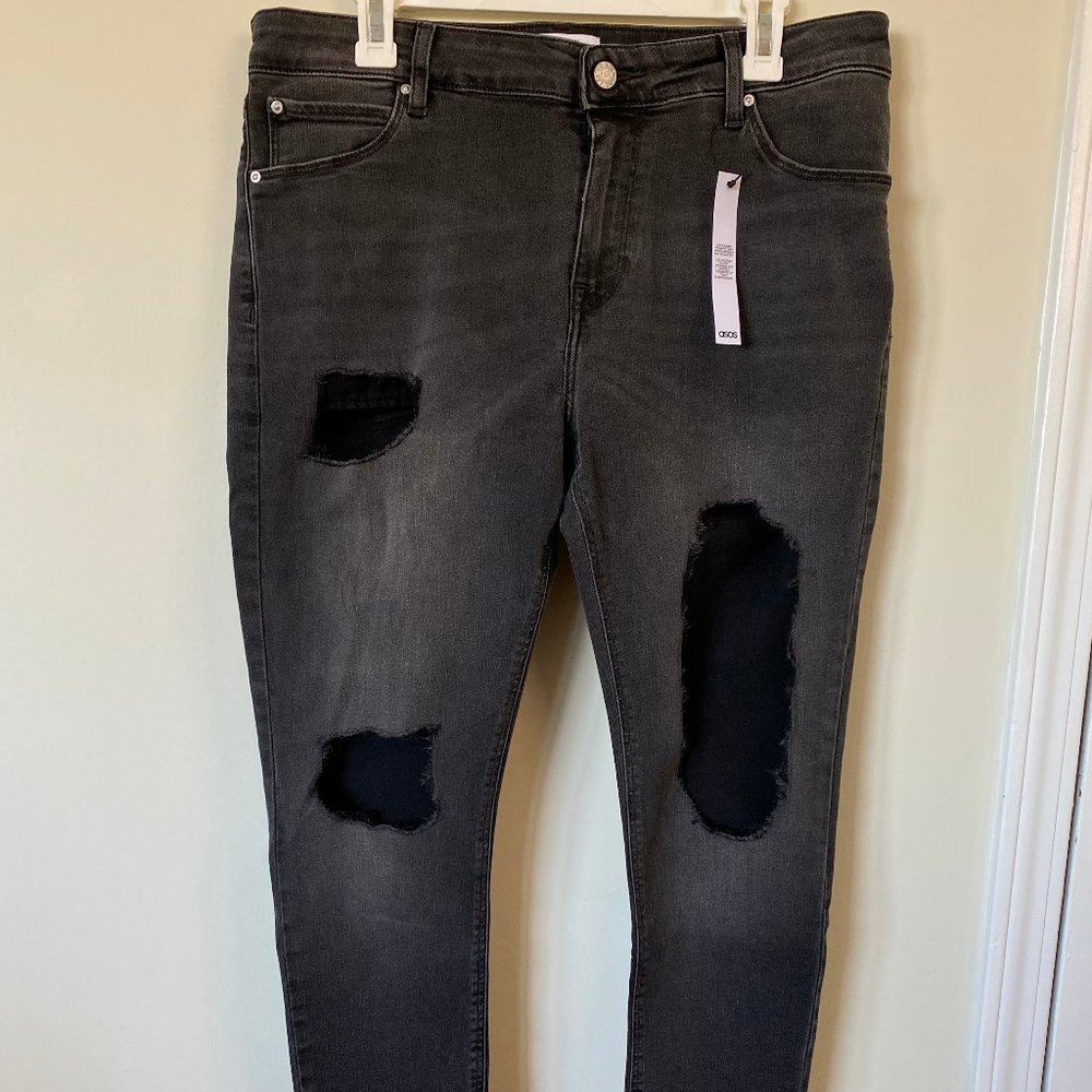 Asos Design Super Skinny Black 36W 32L